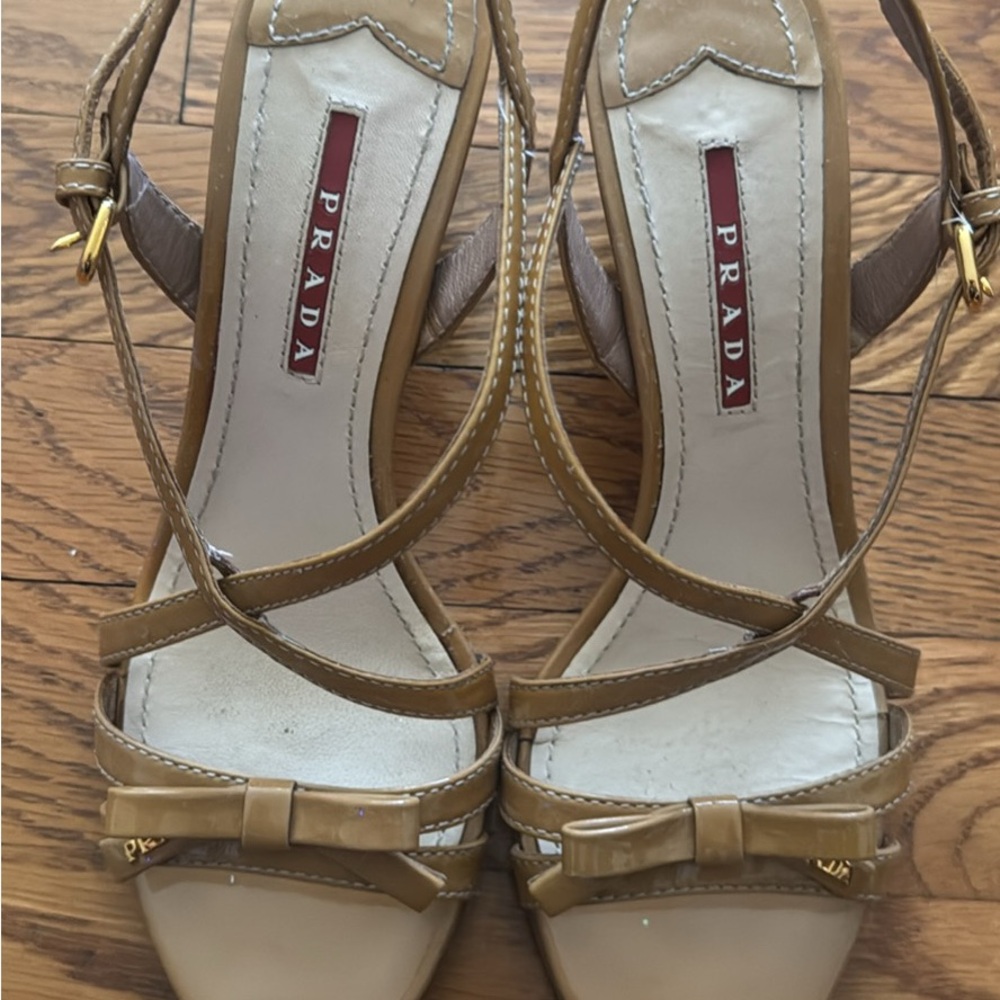 Prada Women's Brown Strappy Heels